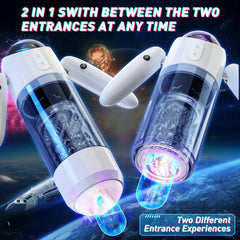 Automatic Male Masturbator Sex Toys for Men, Male Sex Toys with 4 Thrusting & 7 Rotation Modes, Pocket Pussy Male Stroker with 7 Color Ambient Lighting