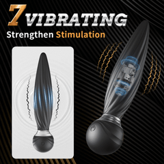 DAISY 7 Vibrating & 7 Head Rotating Remote Prostate Anal Butt Plug